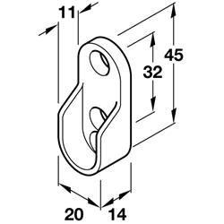 Oval Hanging Rail Support