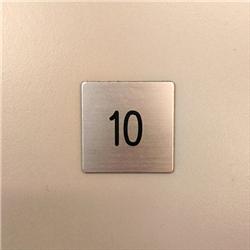 Locker Door Number - Silver Square