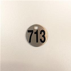Locker Number Disc - for Keyrings